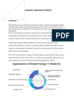 Biotechnology- Applications in Medicine