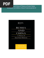 Download Full Russia and China A Theory of Inter State Relations 1st Edition Alexei Voskressenski D PDF All Chapters