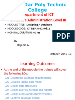 Designing a DatabaseFinal