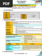 3°4° SES ACT 2-INGLES-U1