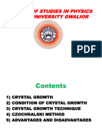 M.Sc. Physics on Crystal Growth Technique