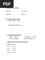 T2 Math Questions