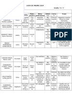 LISTA DE PROMO  5A - 2024