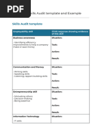 Skills Audit Template and Example