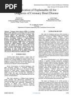 Application of Explainable AI for Diagnosis of Coronary Heart Disease