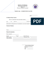 Medical Certificate DSPC and DFOT