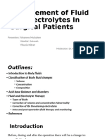 Seminar on Mgt of Fluid & Electrolyte in Surgery