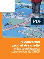 La Educación para El Desarrollo en Las Coordinadoras Autonómicas de Ongd. Elisabet Padial Garcia. Coordinadora Estatal Ongd