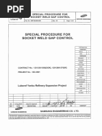 LEP-Q0-MS-0020_00 Special Procedure for Socket Weld Gap Control