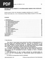 Recent development in water-based resins for surface coatings 1988