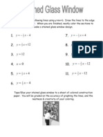 Stained Glass Window - Graphing Linear Equations