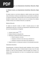 Método Cerrado y sus Interpretaciones Geométricas