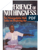 Sri Nisargadatta Maharaj The Experience of Nothingness