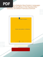 Download Complete From Alexandria to Babylon Near Eastern Languages and Hellenistic Erudition in the Oxyrhynchus Glossary 1st Edition Francesca Schironi PDF for All Chapters