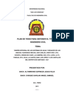 Plan de Tesis Sistema Integral de Agua y Desagüe