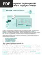 Cómo hacer un plan de proyecto perfecto