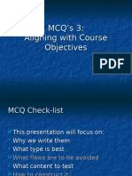 MCQs3 Aligning w Course Obj