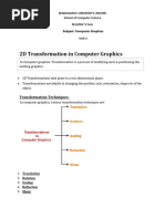 Computer Graphics Unit-2