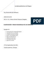 Clasificacion y Areas Funcionales de Una Empresa