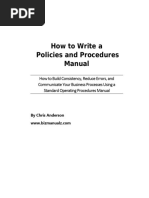 14. How to Write a Policies and Procedures Manual (Inglés) Autor Chris Anderson