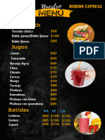 Menu Restaurante Llamativo Negro Mostaza