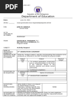 Activity Request 6th Graduation Ceremony