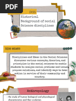 Historical Background of social Science disciplines