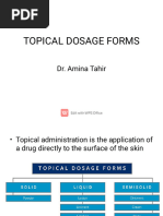 Topical Dosage Forms