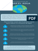 Infografía Día mundial del agua con gráficas color azul