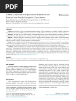 NADA Acupuncture in Specialized Palliative Care