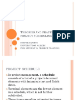 Theories and Practice in Project Scheduling