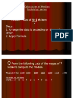 Calculation of Median