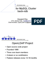 LDAP For MySQL Cluster Backndb