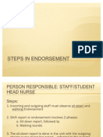 Steps in Endorsement