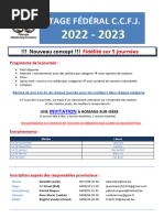 AFFICHE STAGES FEDERAUX hiver 2022-2023