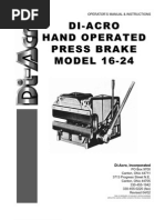 16-24 Press Brake Manual