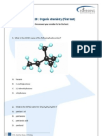 Topics 10 & 20 Organic Chemistry (1) (HL)