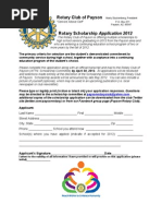 Rotary Club of Payson: Applicant