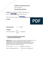 Determination of Blood Glucose