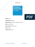 Hooke's Law Lab Report 1 Suneal