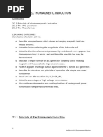 TOPIC 23 ELECTROMAGNETIC INDUCTION