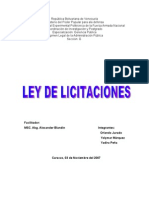 Trabajo Sobre La Ley de Licitaciones Equipo Orlando, Yolymar y Yadira