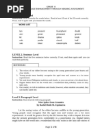 Reading Levels