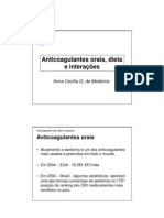 Anticoagulantes Orais - Dietas e Interações