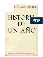 Historia de Un Año. Benito Mussolini