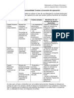 Ejemplo de Funcionalidad / Costos e Inversión de Operación