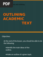 Outlining Academic Text