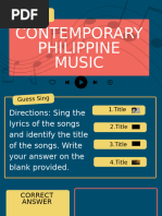 1. MUSIC-CONTEMPORARY PHILIPPINE MUSIC