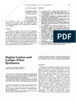 Digital Lattice and Ladder Filter Synthesis: Z-' I Ee