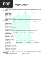 Tieng Anh 6 Friends Plus - Unit 5 - Test 1 (Key)